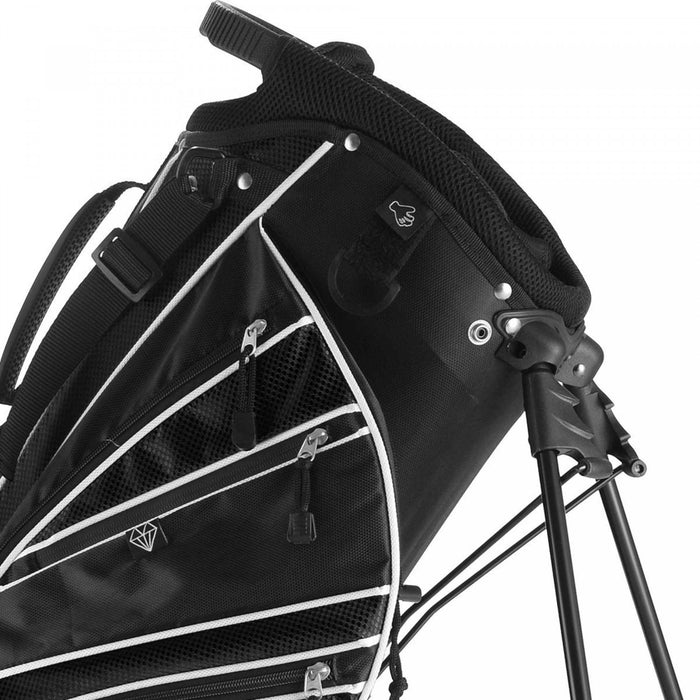 Costway Golf Stand Cart Bag Club W/6 Way Divider Carry Organizer Poches Stockage Noir
