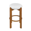 Olivia Rubberwood Indoor Round Seat Bar Stool Set of 2 with Durable Frame and Fabric | Olivia – Lot de 2 tabourets de bar d’interieur en bois d’hevea avec assise ronde, structure durable et revetement en tissu