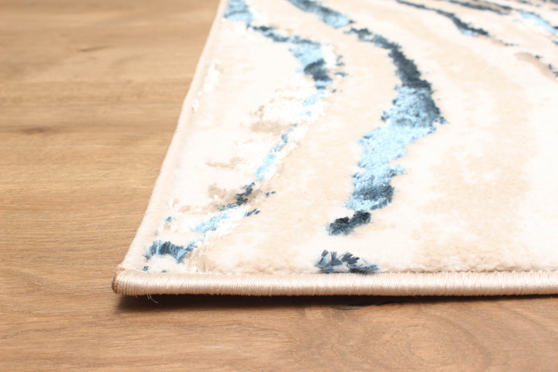 Tapis Contemporain/Moderne Clara 5'0\" x 8'0\" en Bleu