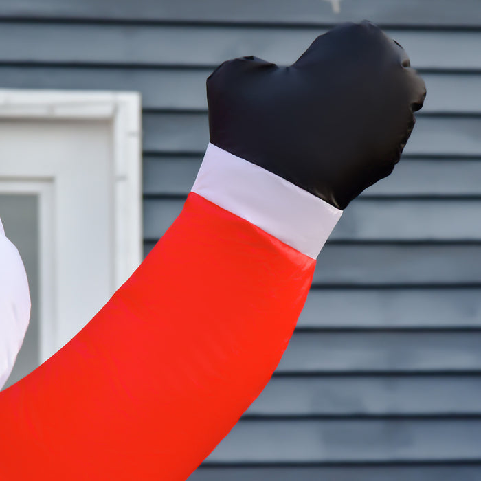 Homcom Pere Noel Gonflable Blanc Rouge Noir