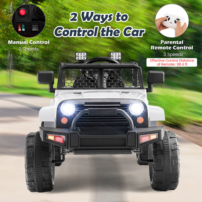 Costway Voiture Electrique 12 V Pour Enfants Costway, Alimente Par Batterie Avec Telecommande, Vehicule Jouet A 4 Roues Pour Garcons Et Filles