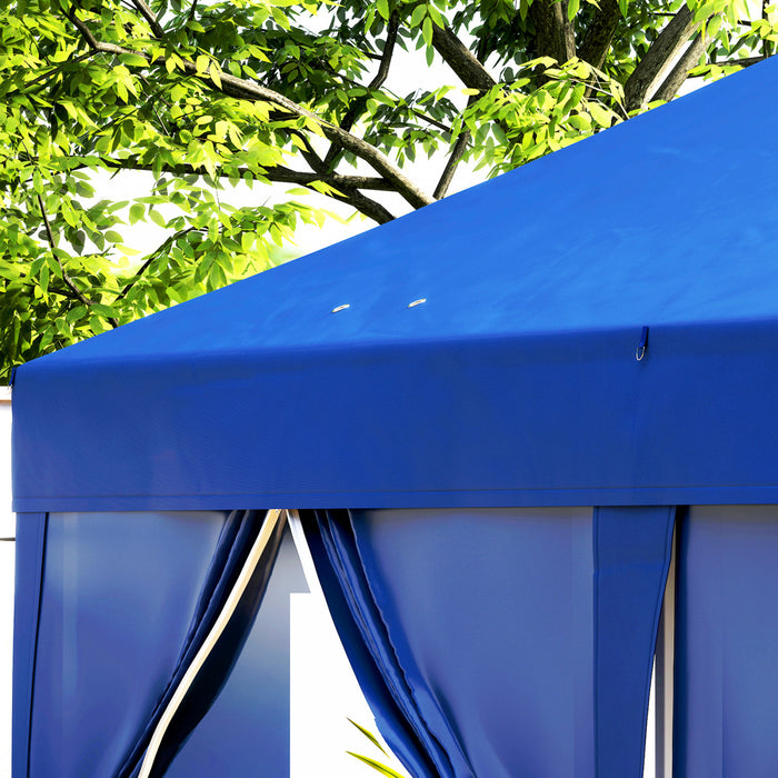 Outsunny Tente Exterieure Facile A Plier Gazebo De Fete 10'x20', Bleu