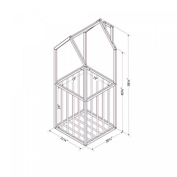 Meuble de rangement Ohana en forme de maison - naturel