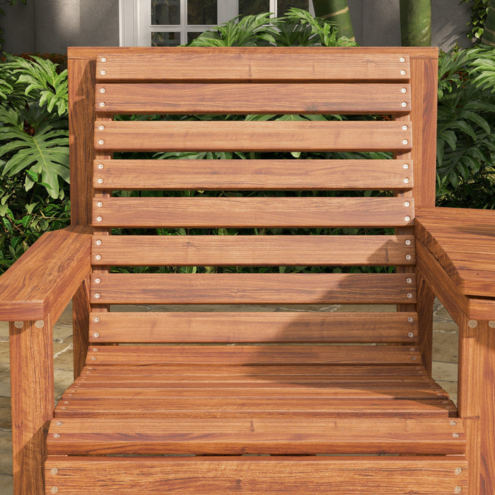 Outsunny Banc Exterieur 3 Pieces Pour Le Jardin, L'arriere-cour, Le Balcon