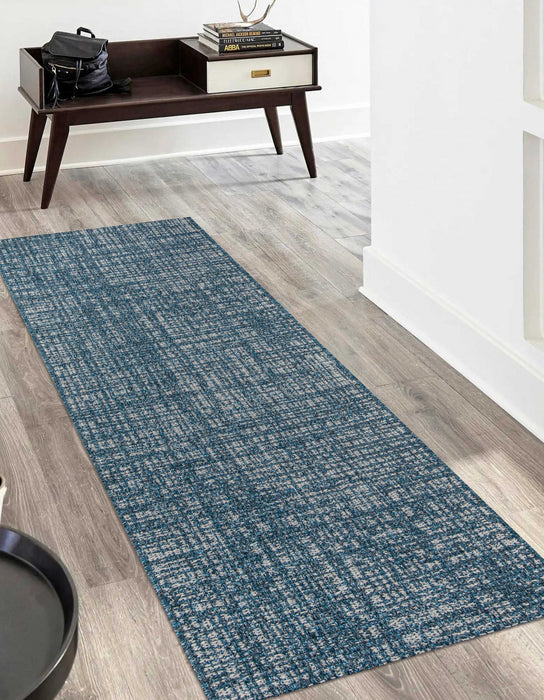 Tapis Contemporain Nayah 2'0\" x 6'0\" en Bleu
