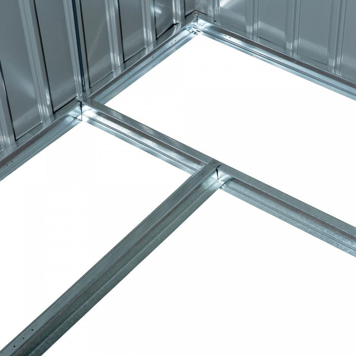 Outsunny Organisateur D'abri De Rangement En Acier De 7' X 4', Maison A Outils De Jardin Avec 4 Aerations Et 2 Portes Coulissantes Faciles Pour Jardin, Patio, Garage, Pelouse, Blanc