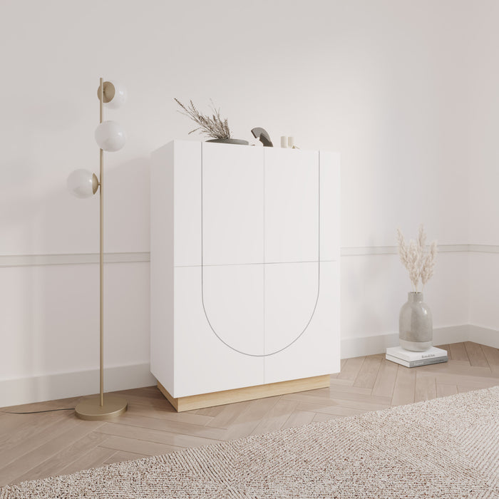 Buffet d’appoint haut Nauraa Nordika - blanc