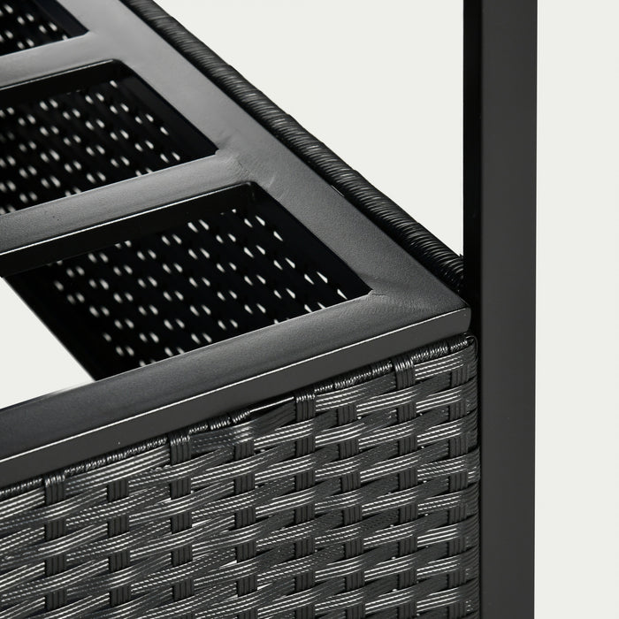 Outsunny Meubles De Terrasse Avec Canape Pergola Retractable, Bleu