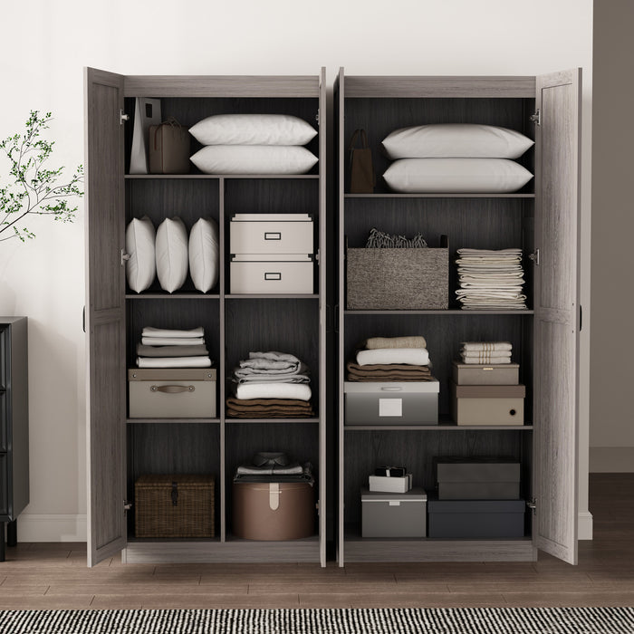 Armoire-penderie moderne Cornelia 2 pieces en gris