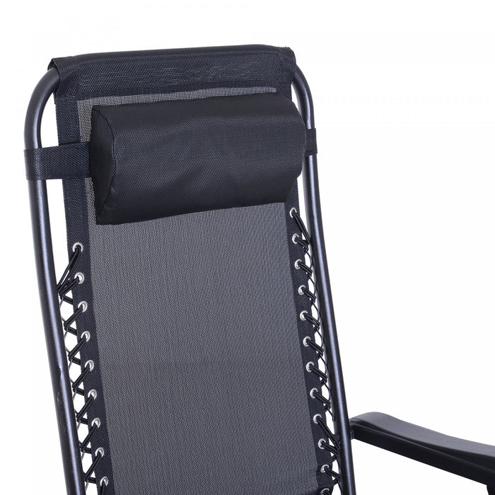 Fauteuil Inclinable Ajustable 2 En 2 Outsunny Noir