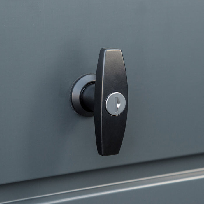 Outsunny Grande Boite De Pont Avec Serrure Outils De Jardin Gris