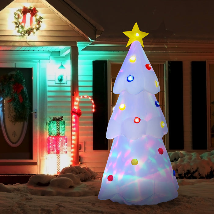 Homcom Sapin De Noel Gonflable Blanc