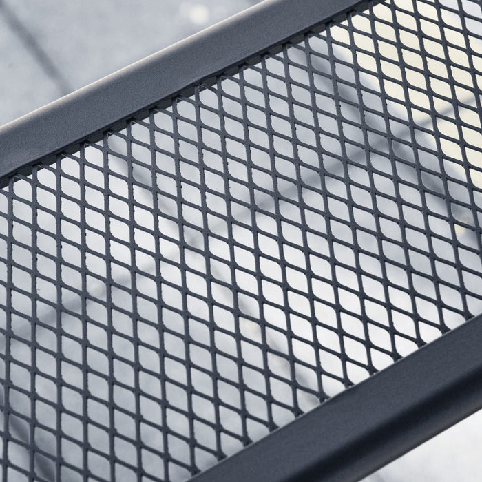 Outsunny 8' X 5' Pavillon De Jardin Abri Barbecue Avec Double Toit Auvent Exterieur Gris