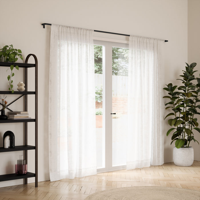  Tringle à rideaux coupe-lumière extensible Twilight de Umbra noir mat de 3/4 po - 66 po à 144 po