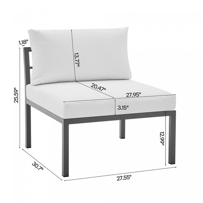 Ensemble de conversation moderne Sunnyside 5 pieces en blanc
