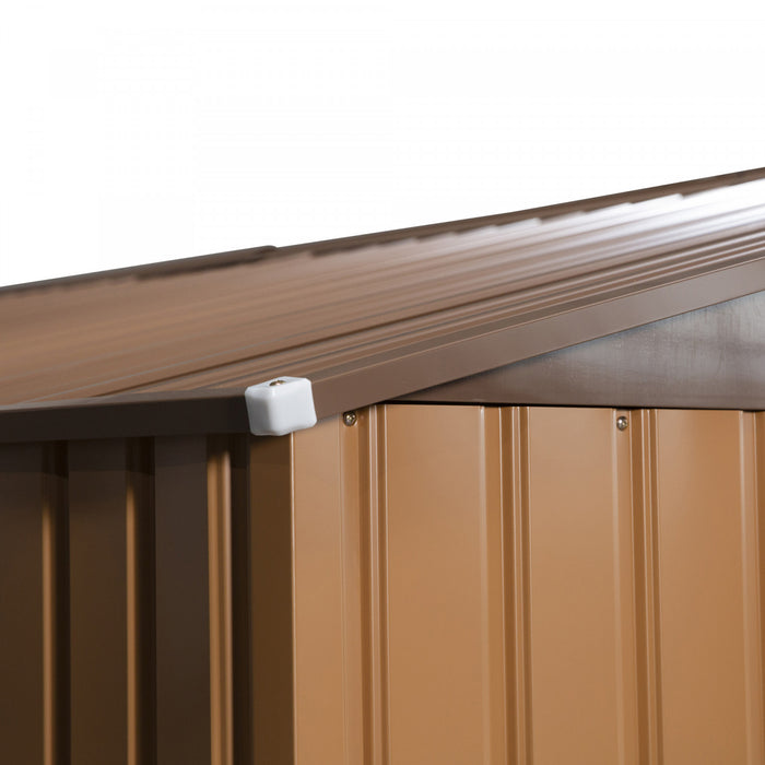 Outsunny 11' X 13' Remise A Outils De Jardin Avec 4 Fentes D'aeration Jaune