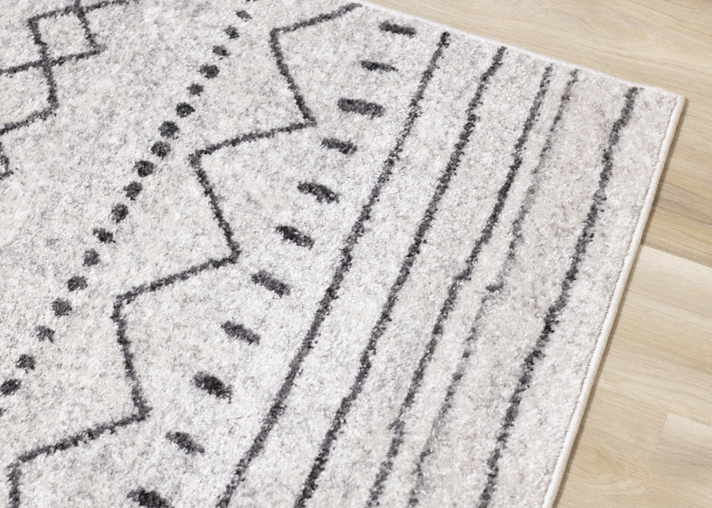 Tapis Emmett frise a inspire de tribal gris, 7'10\" x 10'6\"