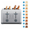 Kenmore 4-Slice Long Slot Toaster with Color Touchscreen and Wide Slots | Kenmore grille-pain 4 tranches a fentes longues avec ecran tactile couleur et fentes extra larges