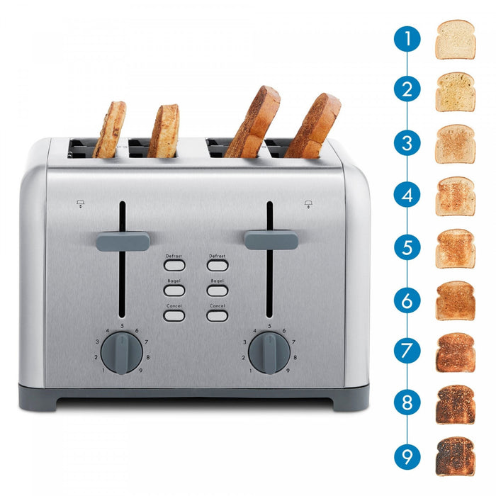 Kenmore grille-pain 4 tranches a fentes longues avec ecran tactile couleur et fentes extra larges