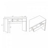 Evelyn Modern 47" Writing Desk in Charcoal Gray (1-Drawer) | Bureau d’ecriture moderne Evelyn 47" en gris charbon (1 tiroir)