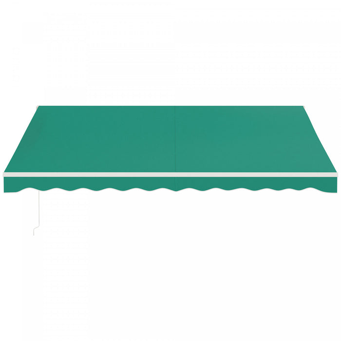 Outsunny Auvent Retractable Electrique 10' X 13' Avec Telecommande, Vert