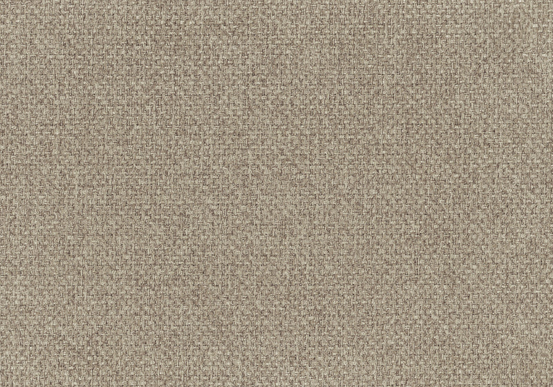 Causeuse Rembourre, 58\" L, Tissu Marron Clair, Pieds En Bois De Noyer, Mid-Century