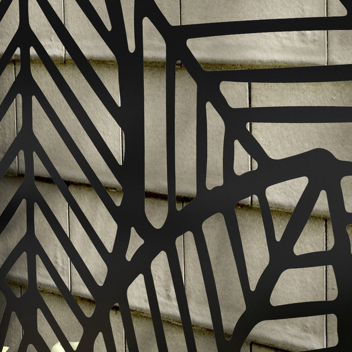 Outsunny Lit de jardin sureleve en metal avec ecran d'intimite, noir