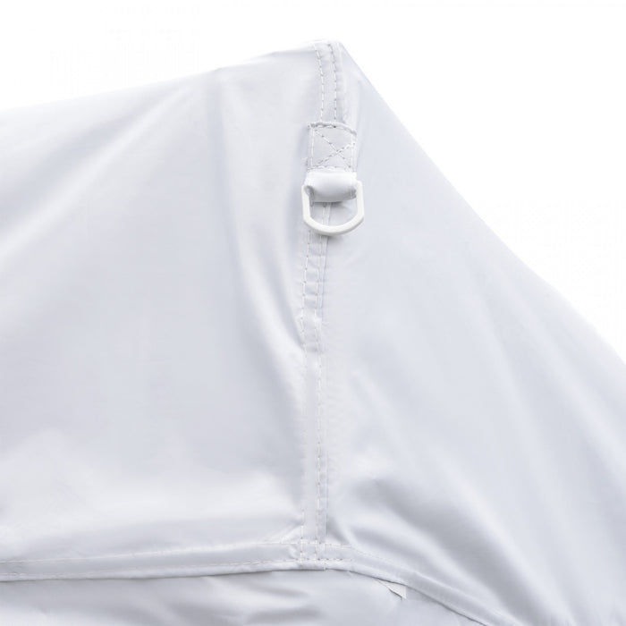 Outsunny 10'x10' Auvent Avec Sac De Transport Toit A 2 Niveaux, Blanc