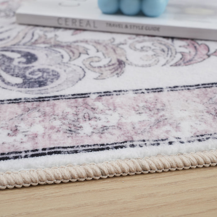 Aqua Primavera Tapis Lavable Et Antiderapant A Poils Ras 8'x10'