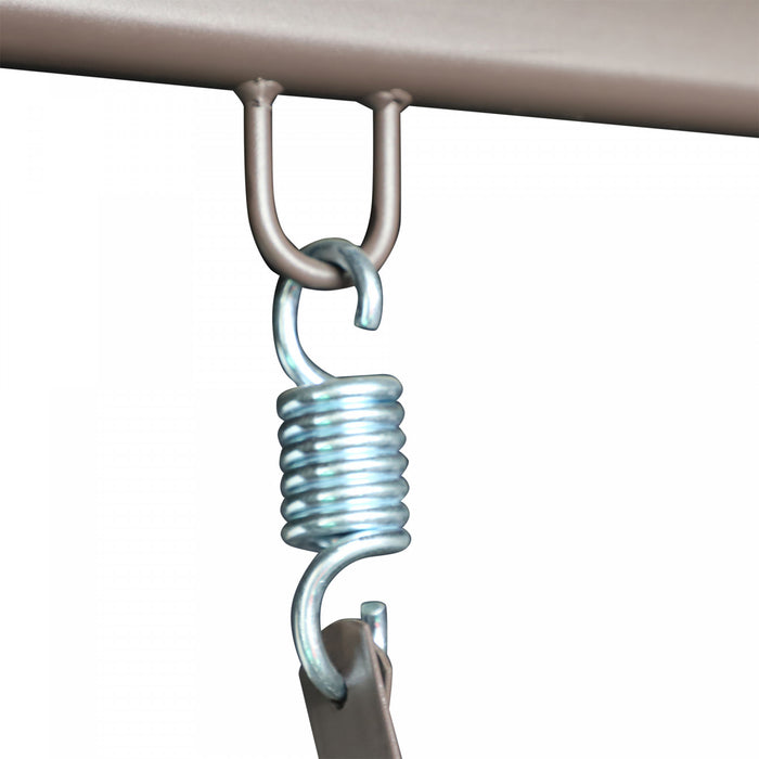 Outsunny Balancelle De Jardin 3 Personnes En Metal Avec Plateaux Lateraux Et Coussins Rembourres Noir