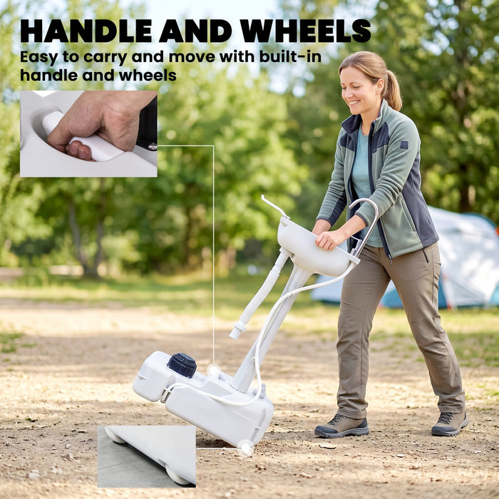 Evier de camping portable Kleankin avec station de lavage des mains et reservoir d'eau de 17 L