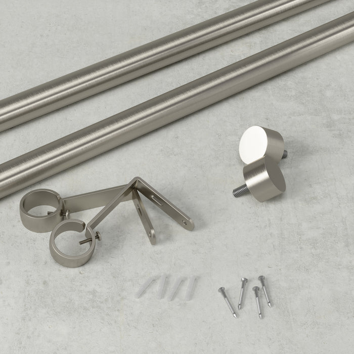  Tringle à rideaux extensible Cappa de Umbra nickel de 1 po - 36 po à 66 po