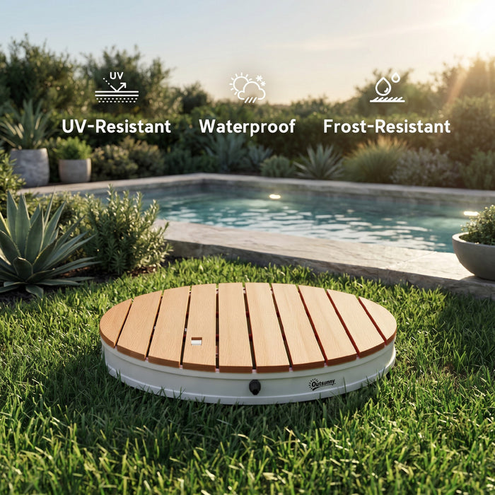 Douche Exterieure Outsunny Portable, Reglable avec Controle au Pied, Camping ou Jardin