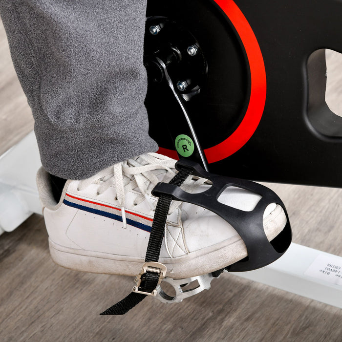 Soozier Velo D'exercice Stationnaire Reglable Pour La Maison Avec Volant D'inertie Reglable, Ecran Lcd, Telephone Et Porte-bouteille