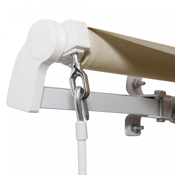 Outsunny 12' X 8' Store Retractable Stores De Terrasse Abri Solaire Creme