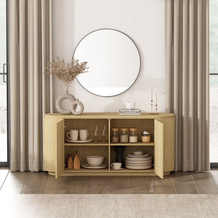 Buffet moderne Olivia Manhattan 60\" en chene naturel