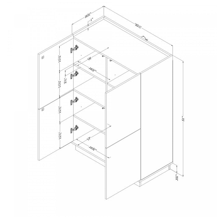  Buffet d’appoint haut Arum - chêne noir