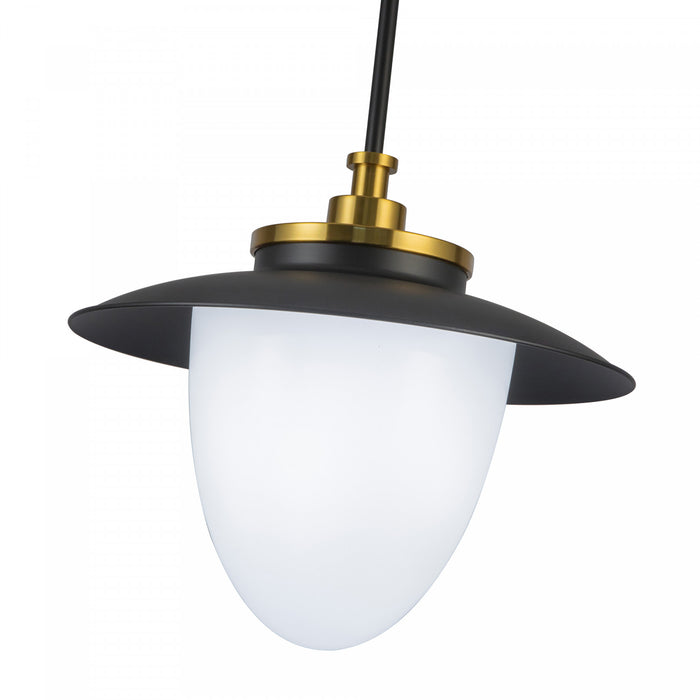 Suspension A 1 lampe Dahlia De 15 po, Noire