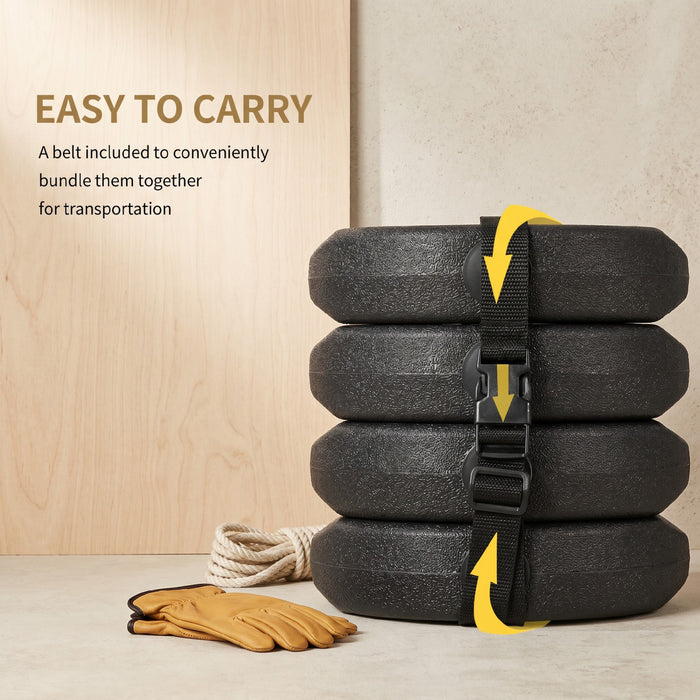 Outsunny Set de Poids pour Tonnelle Pop-Up, Set de 4 Poids pour Tente, Total 12 kg