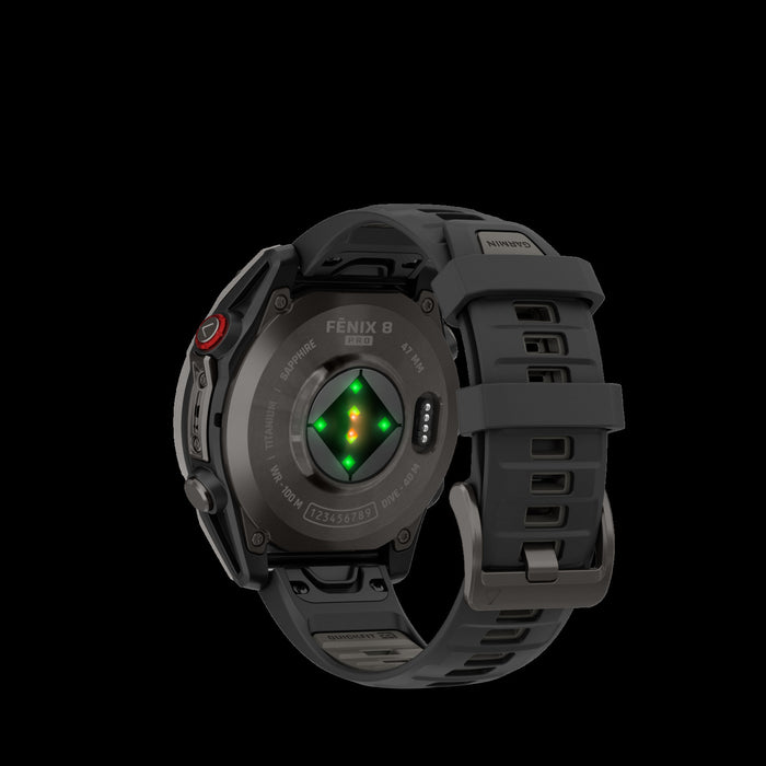 Montre intelligente multisport Garmin Fenix 8 Pro 47 mm en carbone - Suivi de fitness, ecran AMOLED en saphir, connectivite LTE/satellite, metriques de sante, appels vocaux