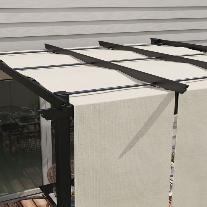 Outsunny Pergola En Metal 10' X 10' Avec Auvent Retractable Pour Patio
