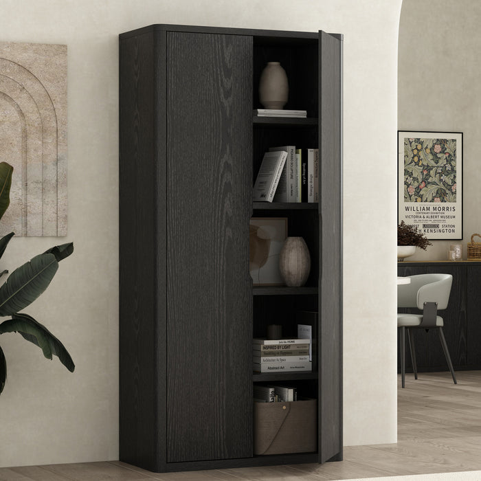 Armoire bibliotheque moderne Rivington 38\" en noir