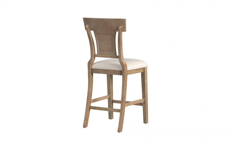 Tabouret Rylan de hauteur comptoir en tissu - naturel