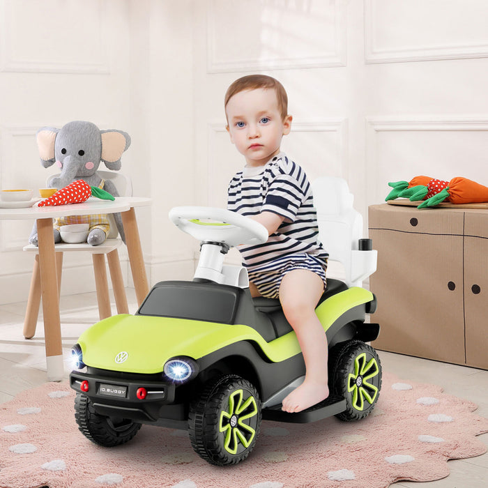 Costway 3-en-1 Licence Volkswagen Kids Ride Sur Voiture Coulissante De Poussee W / Musique Et Lumiere