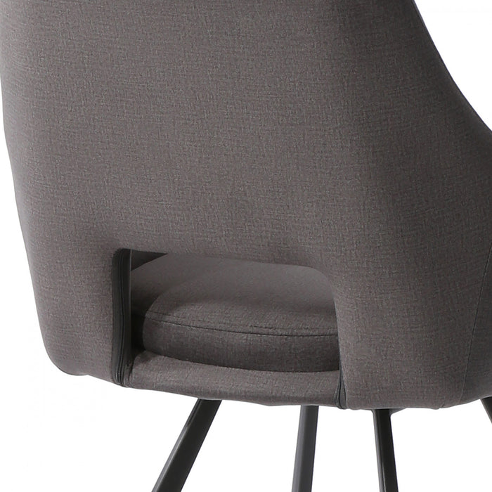 Chaise d'appoint de salle a manger Larkin rembourree grise