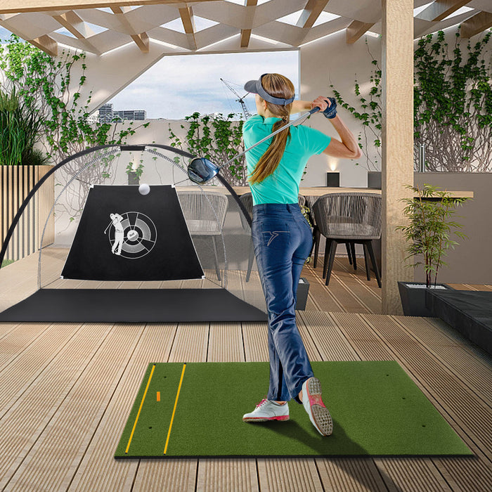 Costway 5 X 4 Ft Golf Frappant Mat Artificiel Interieur Exterieur Turf Golf Entrainement Mat 20 Mm