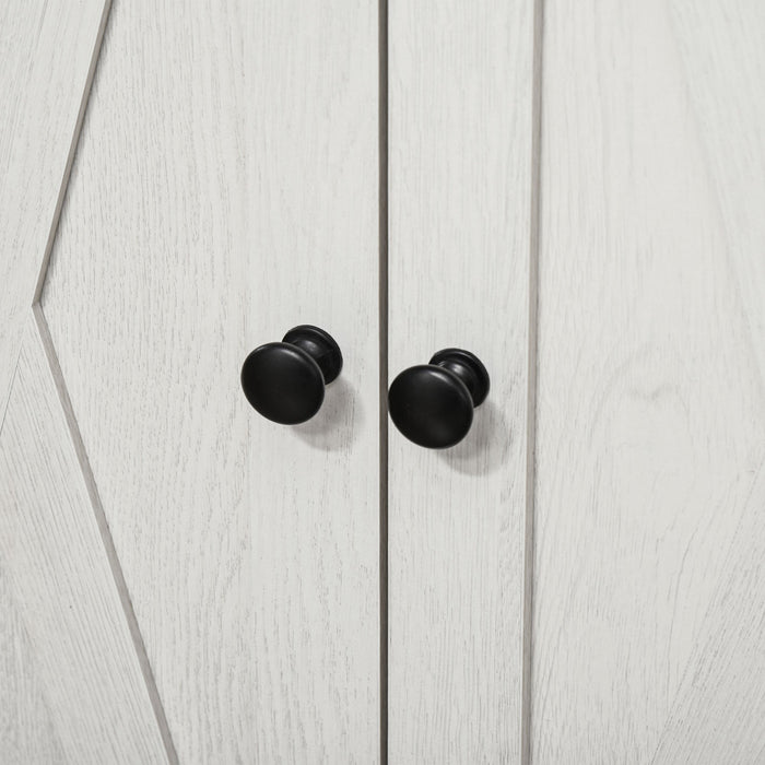 HOMCOM Armoire de rangement, buffet avec tiroir et portes, blanc