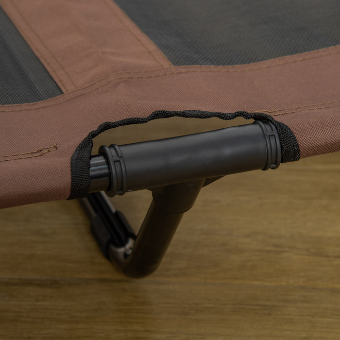 Pawhut Lit Sureleve Portable Avec Pieds Antiderapants Pour L'exterieur Et L'interieur, Cafe
