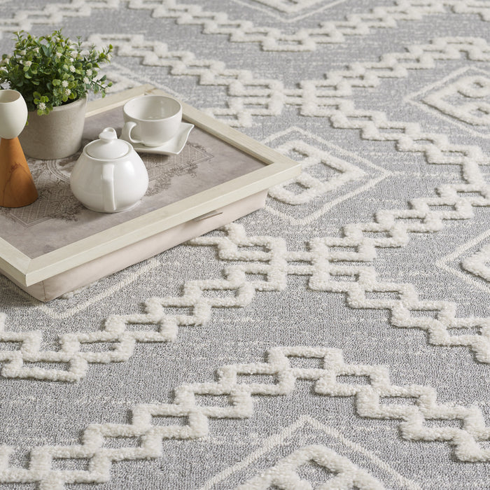 Carpette à poil long Quinto Moroccan Quatro - 5 pi 7 po x 7 pi 3 po 