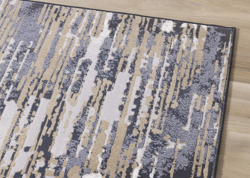 Carpette Isabelle bleue à aspect vieilli - 5 pi 3 po x 7 pi 7 po